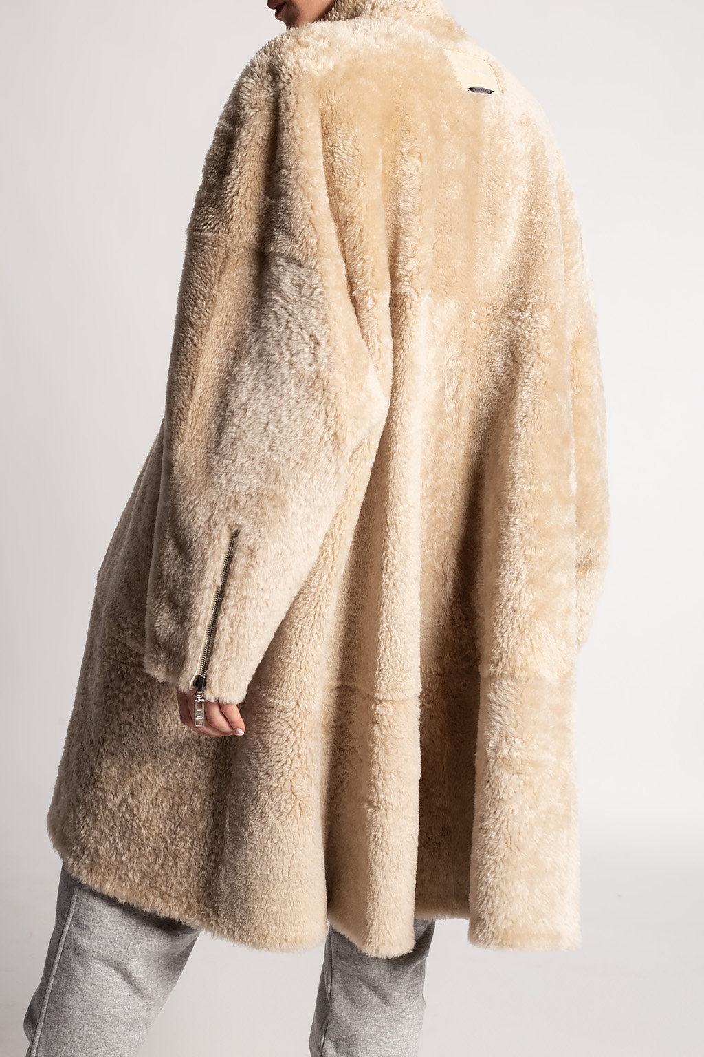 Beige Reversible shearling coat Isabel Marant - SchaferandweinerShops KR